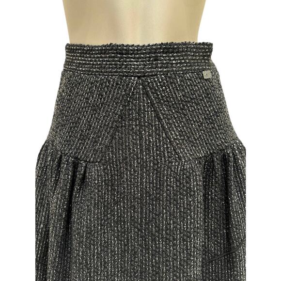 CHANEL 2014 Black Tweed Mid-Length Skirt - Size 36FR - Picture 6 of 7